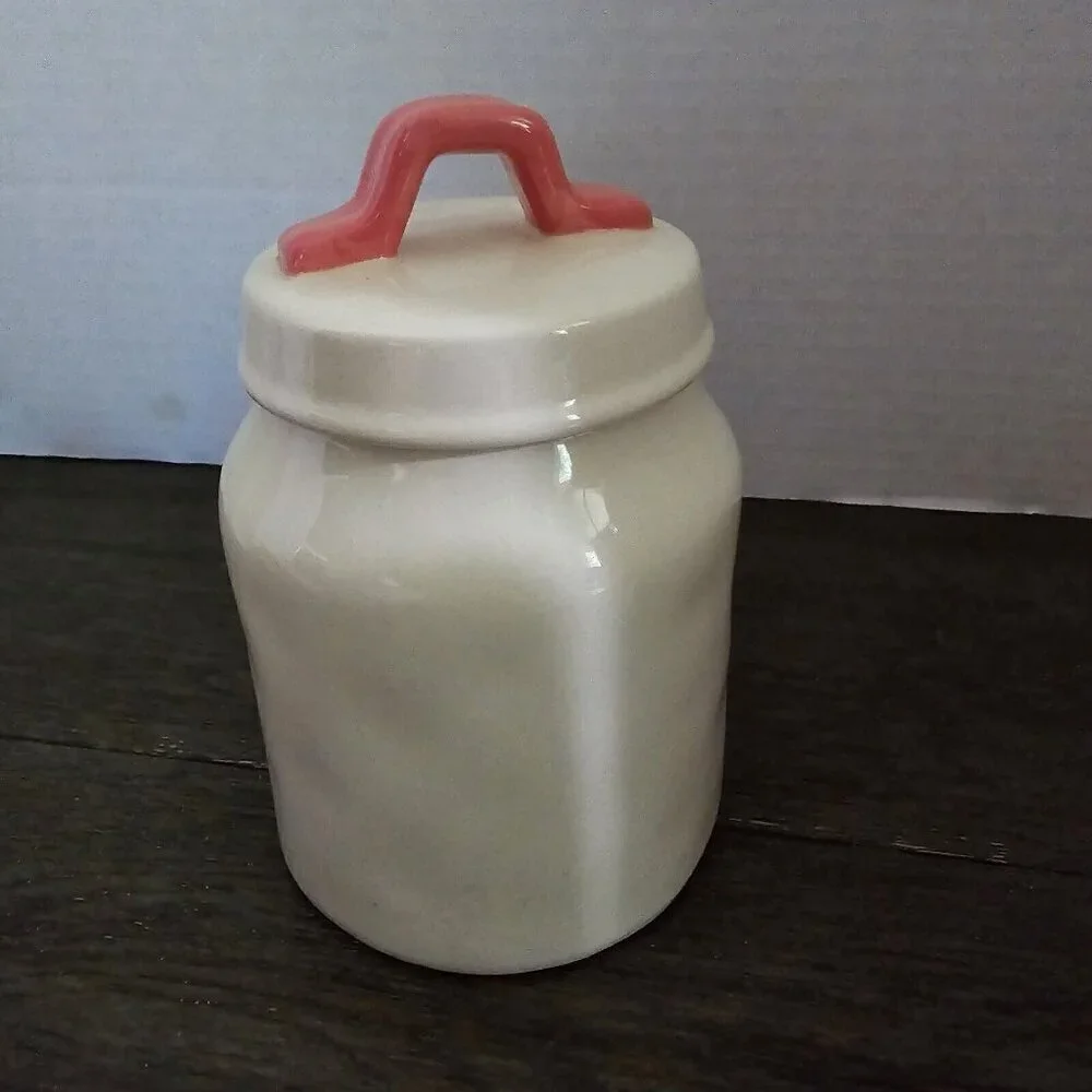 Rae Dunn Artisan Watermelon Icon Baby Canister Rae HTF Summer Pink Handle Cute - Picture 3 of 14